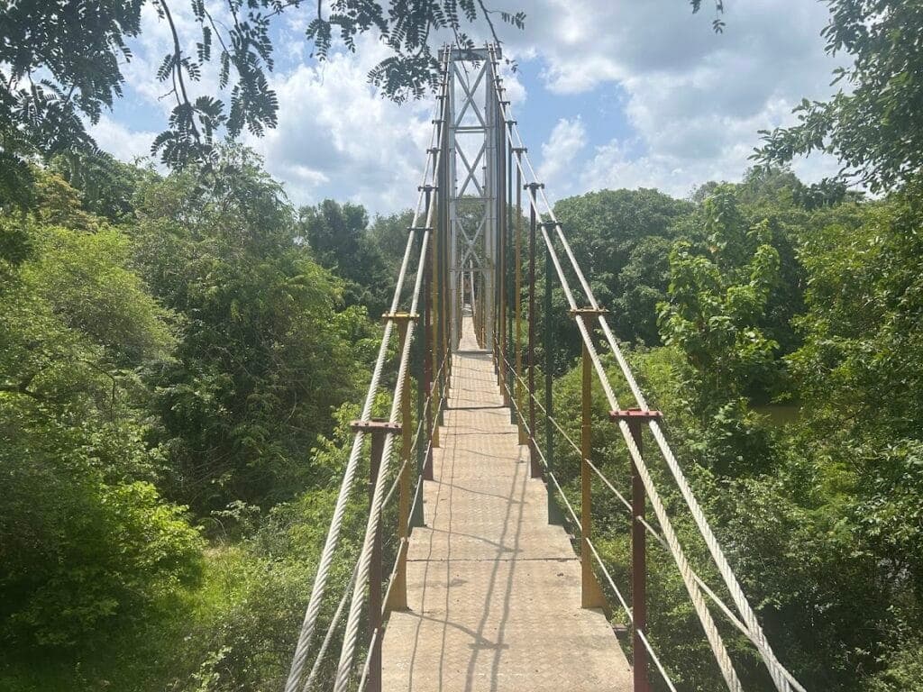 Kunjukulam Hanging Bridge over Malwathu Oya near Madu Church